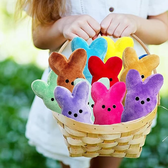 6PCS Cute Bunny Plush Toys,Easter Basket Stuffers Toys for Kids,Bunny Stuffed Animals,Easter Party Favors Gift for Girls Boys