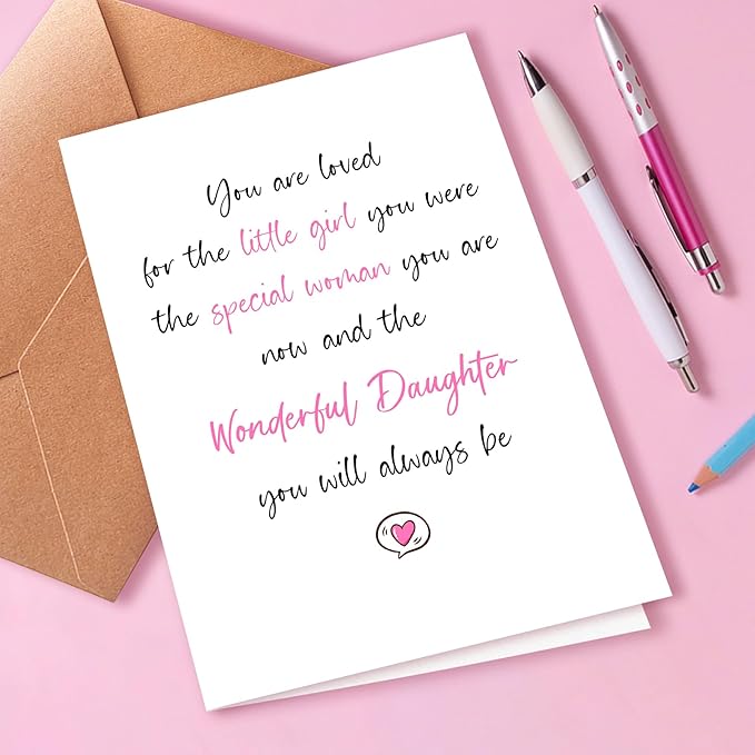 Funny Birthday Card For Daughter, Special Birthday Card For Daughter, You Will Always Be a Wonderful Daughters, Happy Birthday Card
