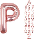 Letter Balloons 40Inch Large Giant big Foil Mylar Rose Gold Balloons P for Birthday Party Decorations