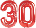Balloon 30 Number, 40 Inch Happy 30th Birthday Decoration for Her Him, Red Foil Number Balloons for Celebration Engagement Memorial Day's Big Event Supplies
