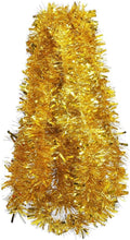 DECORA Gold Tinsel Garland for Christmas Tree Decorations Wedding Birthday Party Supplies 33 FEET