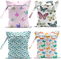 4 Pack Wet Bag for Swimsuit, Beach Travel Essentials Wet Dry Bag, for Sunscreen Toiletry Dirty Clothes Yoga Gym Diaper, Friend Summer Beach Vacation Gifts. Butterfly