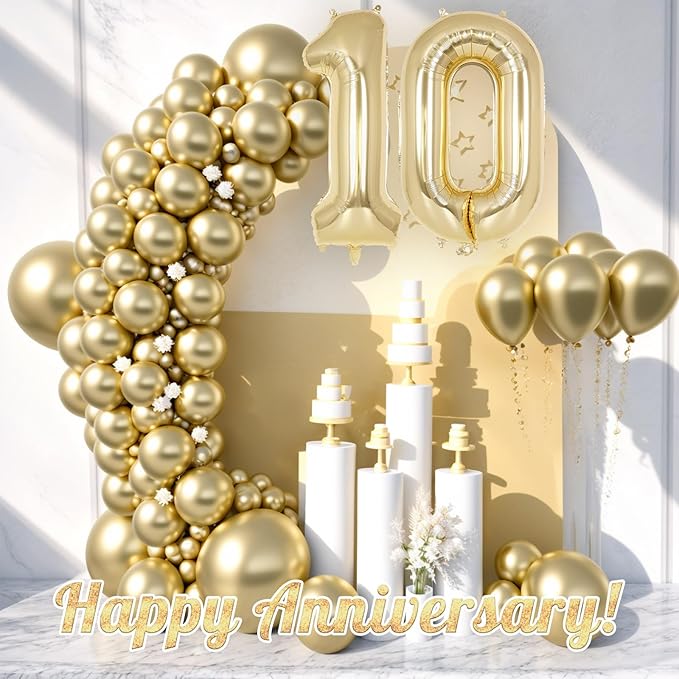 Light Gold Number 0 Balloon 40 Inch, Big Large Foil Helium White Gold Number Balloons, Giant Mylar Number 0 Balloons for Birthday Party Decorations Supplies Anniversary