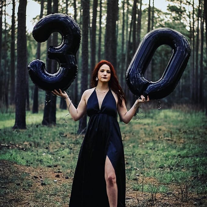 40 Inch Black Numbers 9 Balloon, Balloons Decorations for 9 19 90 Birthday Party, Engagement, Wedding, Graduations, Photo Shoot Supplies