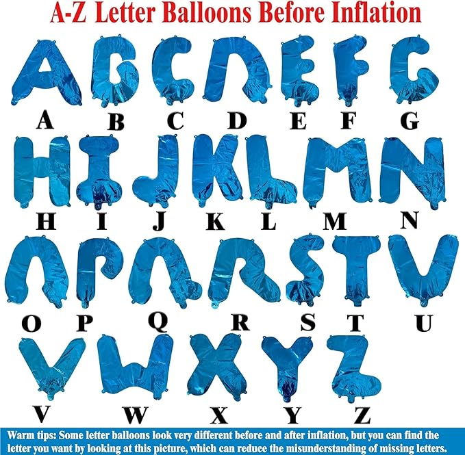 TONIFUL 52 Pieces 16 Inch Cream White Letter A-Z Balloons,Custom Phrase Mylar Foil Alphabet Letter DIY Personalized Phrase Banner for Birthday Anniversary Celebration Graduation Party Supplies Decor