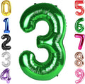 40 Inch Dark Green Number 3 Balloon, Giant 3 Number Balloons for 3rd Birthday Decorations, Party Supplies for Baby Boy Girl, Dark Green Party Decor