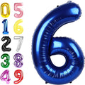 6 Birthday Decoration, 40 Inch Foil Big Balloon for Men And Women, Navy Blue Balloons for 6, 16, 26, 60, 2026 Graduation, Birthday, Wedding Anniversary, Xmas, Party Supplies