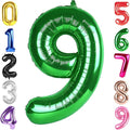 40 Inch Dark Green Number 9 Balloon, Giant 9 Number Balloons for 9th Birthday Decorations, Party Supplies for Baby Boy Girl, Dark Green Party Decor