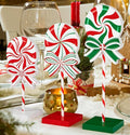 3 Pieces Christmas Table Decorations Wood Candy Set, Red Christmas Tiered Tray Decor,Rustic Candy Table Decorations for Home Tables(Classic)