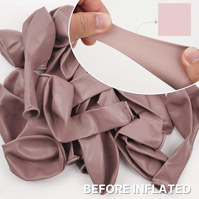 PartyWoo Dusty Pink Balloons 50pcs 12 Inch Boho Blush Lilac Pink Latex Helium Balloons for Princess Birthday Baby Shower Graduation Gender Reveal Anniversary Bachelorette Party Decorations Pink-F54