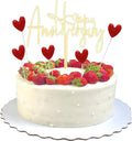 Happy Anniversary Cake Topper Happy Anniversary Cake Decorations for Party Decorations (middle heart)