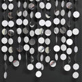 Shining Silver Circle Dots Hanging Garland Sparkling Silver Circle Dots Hanging Streamer Glitter Bunting Banner Backdrop for Wedding Baby Shower Birthday Xmas Decor 40 Feet
