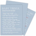 Minimalism Baby Shower Game Kits - Trivia Game - Mist Blue - 30 Fill In Cards & 1 Answer Card, Gender Reveal, Announcement, Party Favor & Decor - B06