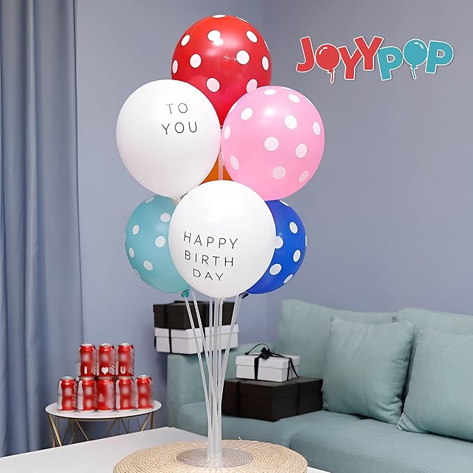 JOYYPOP 8 Sets Balloon Stand Kit For Table, Balloon Sticks with Base Birthday Graduation Party Decorations Wedding