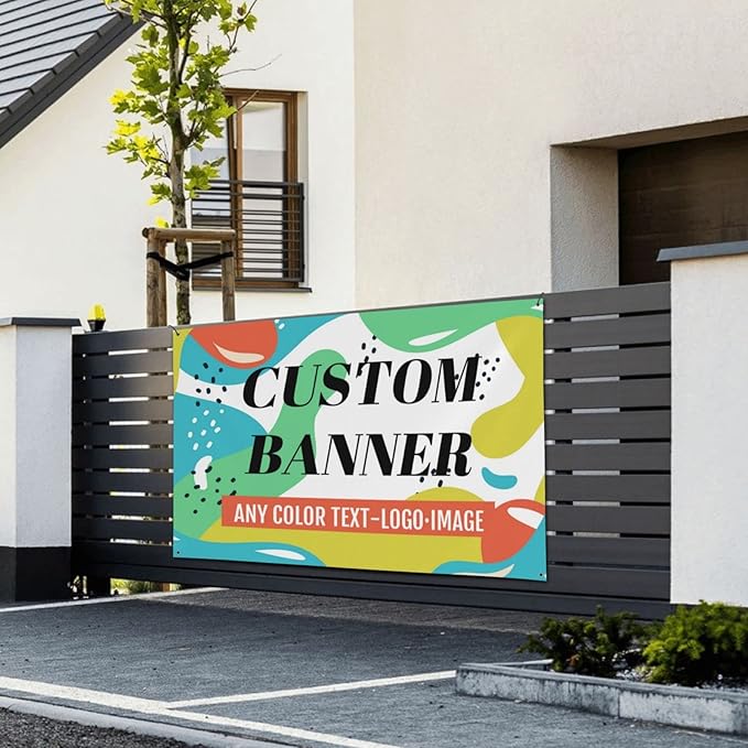 Custom Banner Sign Custom Signs For Business Add Your Own Design Here Customized Birthday Banner Design Party/Birthday Banners Indoor/Outdoor 47x71IN