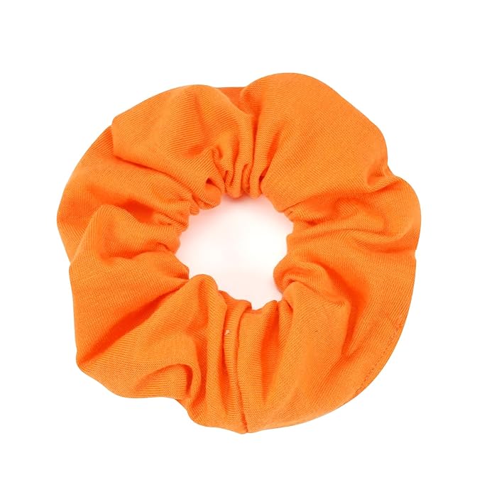 Halloween Hair Scrunchies Spooky Orange Pumpkin Scrunchies Skull Ghosts Bat Spider Web Skeleton Hair Ties for Women Girls Elastics Hair Tie Halloween Gifts Hair Accessories