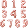 Number Balloons 16 Inch Rosegold 0-9 Number Foil Balloons 14 Pcs Custom Digital Balloons for Party Decorations New Years Eve Party Birthday Graduations Anniversary Baby Shower