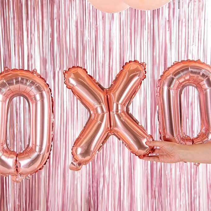 Restaurantware-Balloonify 16 Inch Letter Balloon, 1 Alphabet Party Balloon - Letter X, Self-Sealing, Rose Gold Foil Mylar Finish, Hanging Loop, Decoration For Birthday, Wedding, Or Graduation
