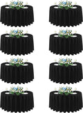 sancua Black Round Tablecloth 108 Inch Diameter, 8 Pack - Circle Polyester Fabric Table Cloth for Wedding Party Reception Banquet Birthday, Washable Formal Table Cover (Fit 42-96 Inch Tables)