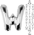 Letter Balloons 40Inch Large Giant big Foil Mylar Silver Balloons W for Birthday Party Decorations