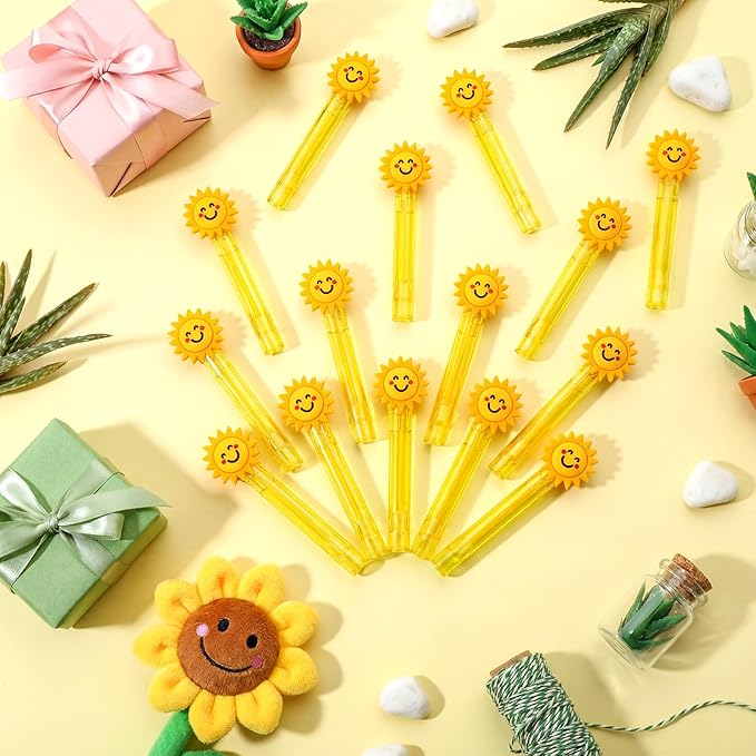 Jenaai 24 Pcs First Trip Around the Sun 1st Birthday Bubble Wands Cute Bubbles Party Favors for Summer Activity Cartoon Birthday Gifts Carnival Goody Bag Stuffers Wedding Supplies