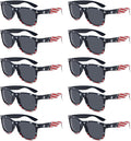 YQVIE Bulk American Flag Sunglasses for Adult Retro Independence Day Glasses UV400 Protection