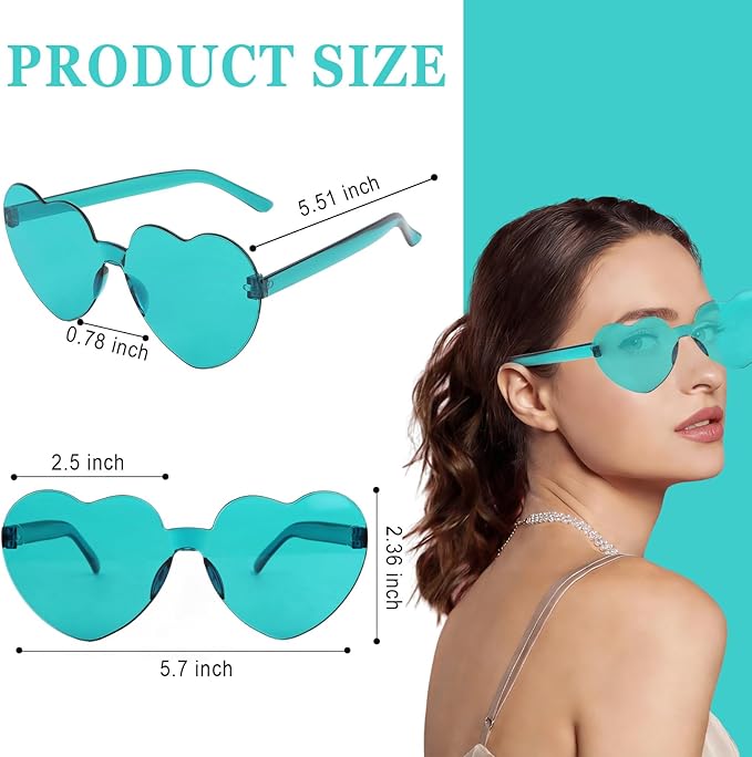 Heart Sunglasses 12/18/24 Pcs Heart Shaped Glasses for Women Cute Funny Party Glasses Party Favors Accessories