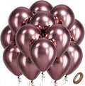 Bezente Copper Latex Party Balloons - 100 Pack 12 inch Round Helium Bronze Chrome Metallic Brown Balloons for Graduation Birthday Anniversary Boy Gender Reveal Jungle Engagement Fall Party Decorations