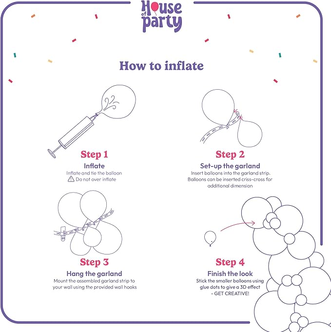 HOUSE OF PARTY Rainbow Balloon Arch Kit – 140PCS Assorted Color Balloon Garland, Colorful Fiesta Carnival Circus Balloons, Daisy Groovy Birthday Latex Balloons (Daisy Groovy)
