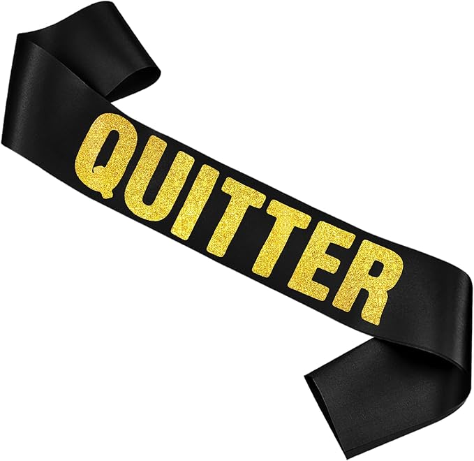 Retirement Gifts for Men & Women, Happy Retirement Party Decorations, Quitter Sash – Elegant Black and Gold Legendary Sash for Both Women and Men, Funny Teacher Retired Supplies