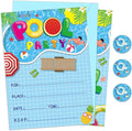 chiazllta Pool Birthday Party Invitations Boys Girls Summer Pool Invitation Cards Set for 30 Guests,Swimming Invitations Supplies with Sticker Labels Envelopes Birthday Decorations