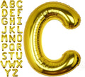 40Inch Gold Letter C Balloon Foil Helium Letter Balloons A-Z Giant Large Mylar Big Party Balloon for Birthday Party Decorations