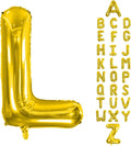 Letter Balloons 40Inch Large Giant big Foil Mylar Gold Balloons L for Birthday Party Decorations