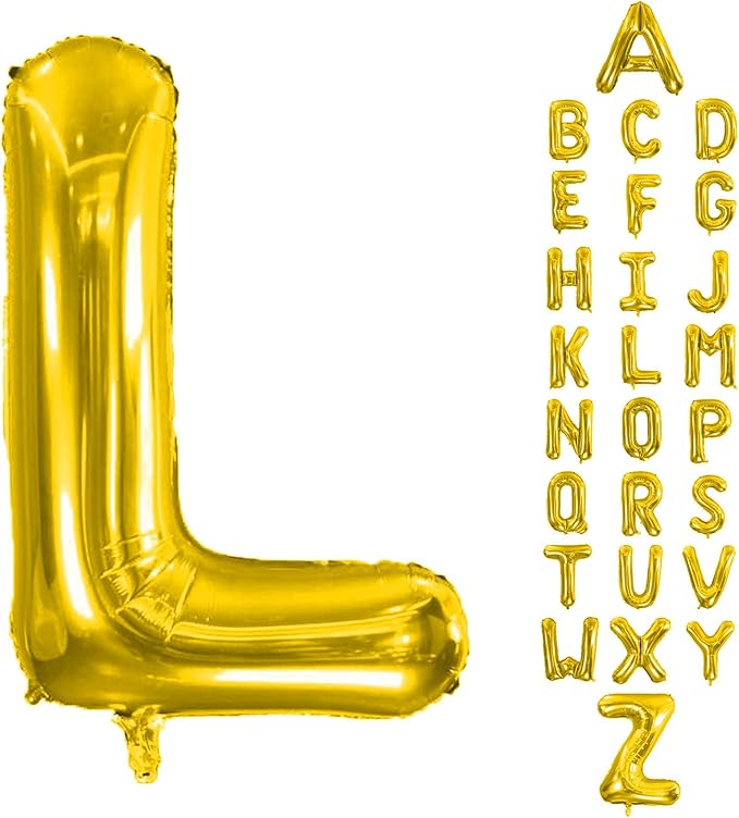 Letter Balloons 40Inch Large Giant big Foil Mylar Gold Balloons L for Birthday Party Decorations