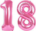 Giant Pink 18 Balloon Number 40 Inch, 18 Number Balloons Birthday Supplies, 18 Year Old Birthday Party Celebration, 18 Balloons Graduations Anniversary Decorations