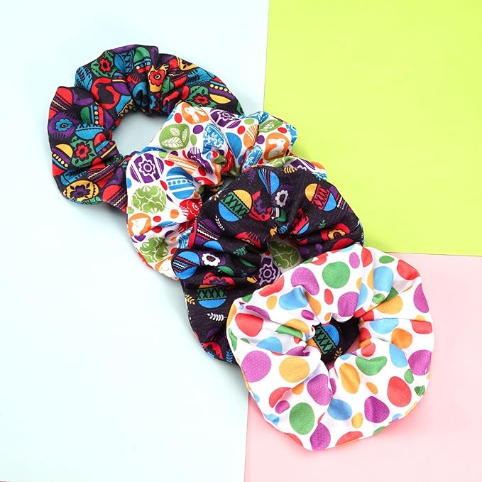 Easter Hair Ties for Women Girls Rabbit Bunny Ear Hair Scrunchies Easter Egg Elastic Hair Bands Spring Flower Hair Tie Accessories Holiday Headwear Outfits Gifts