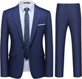 WULFUL Men's 2 Piece Slim Fit Suit Set One Button Blazer Jacket Pants Tuxedo Set for Party, Wedding and Business