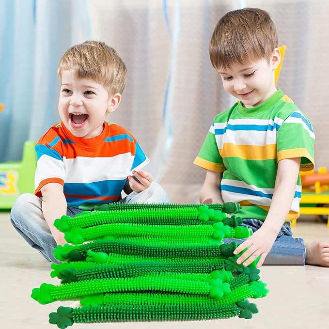 36 Pack St Patrick's Day Stretchy Strings Sensory Fidget Toys Pack Autism Toys Great for Kids Girls Boys Treat Bags Gifts Stress Relief Party Favors Decorations (St Patrick's Day)