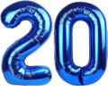 20 Number Balloons, Dark Blue Balloons for Man Woman 20th Birthday Decoration, Foil Number Ballon for 20, 2026 Anniversary, Bridal Shower, Graduation, Halloween, Christmas, New Year