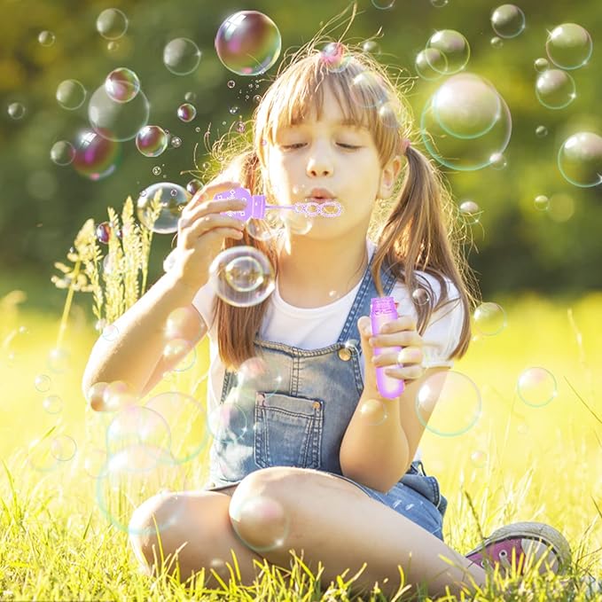 Winrayk 24 Large Snowflake Bubble Wands with Gift Card, Frozen Party Favors for Kids Bubbles Bulk, Winter Christmas Birthday Gift Pinata Filler Goodie Bag Stuffer Boys Girls Valentines Classroom Prize
