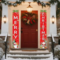 Merry Christmas Front Door Porch Banner, Christmas Sign Holiday Hanging Banner for Xmas Party Decorations, Indoor, Outdoor, Holiday Family Gathering, Winter Party Supplies