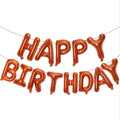 KALOR Orange Happy Birthday Balloons Banner, 16 Inch Mylar Foil Letters Balloon Sign for Birthday Party Decorations Photo Booth Backdrop