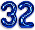 40Inch Navy Blue Number 32 Balloon Large Helium Royal Blue Number Balloons 0-9 Giant Digital 32nd Foil Mylar Big Party Balloon for Boy Birthday Party Anniversary Graduation Decorations
