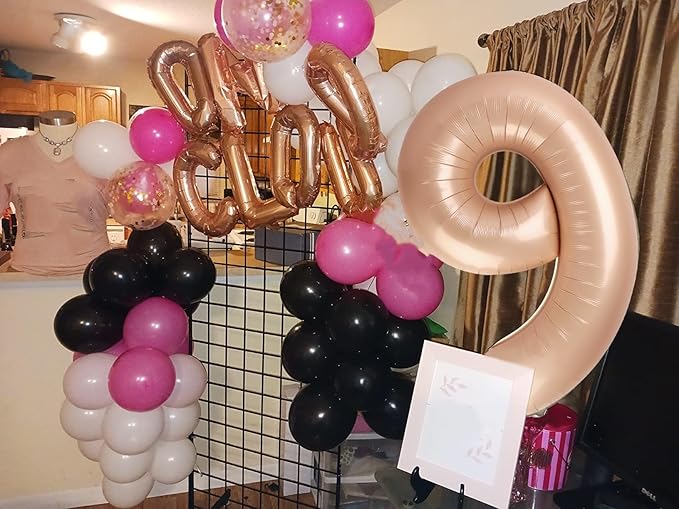 40 Inch Light Brown Numbers 9 Balloon, Balloons Decorations for 9 19 90 Birthday Party, Engagement, Wedding, Graduations, Photo Shoot Supplies