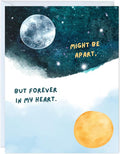 ALY LOU Cute Anniversary Birthday Card for Boyfriend, Wife, Girlfriend, Husband, Him Her - Heartfelt Love Greeting Card, Blank Inside (Might Be Apart, But Forever in My Heart)