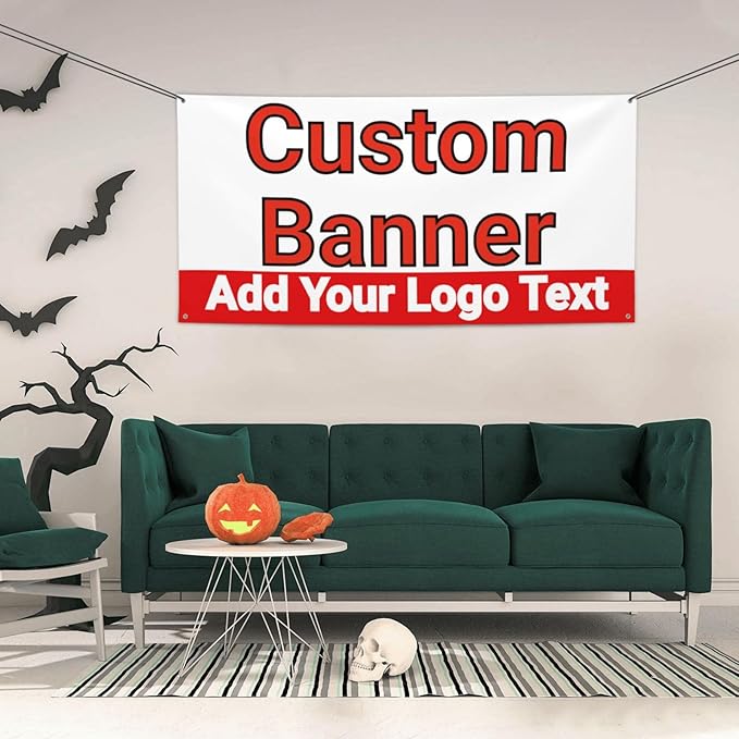 Custom Banners Personalized Banner Signs Your Design Here for Party Birthday Graduation Wedding Event Decoration 24×47 Inches
