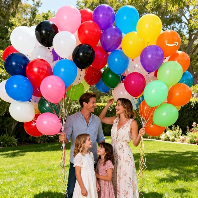 500 Pcs 12 Inch Rainbow Balloons Assorted Colors Latex Multicolor Bulk Balloon 13 Kinds Color for Birthdays Weddings Party Decorations