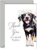 Thank You Cards for Nephew - Party Dog - Thankyou Cards for Nephew from Auntie Uncle, Heartfelt Appreciation Card A5 Thank You So Much Greeting Cards