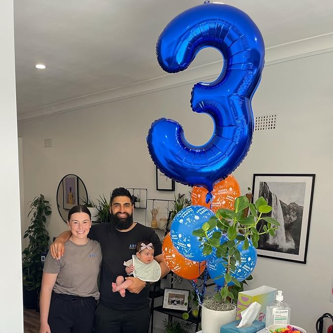 Night Blue 6 Balloon, Number Balloons 40 Inch, 6th Balloons for Birthday Decorations, Night Blue Party Supplies 6 Birthday Balloon, Number 6 Balloon