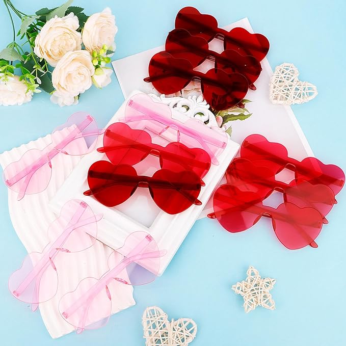 Heart Sunglasses 12/18/24 Pcs Heart Shaped Glasses for Women Cute Funny Party Glasses Party Favors Accessories